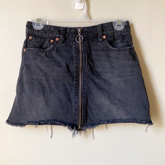 We The Free | Black Denim Mini Skirt - Picture 2 of 7